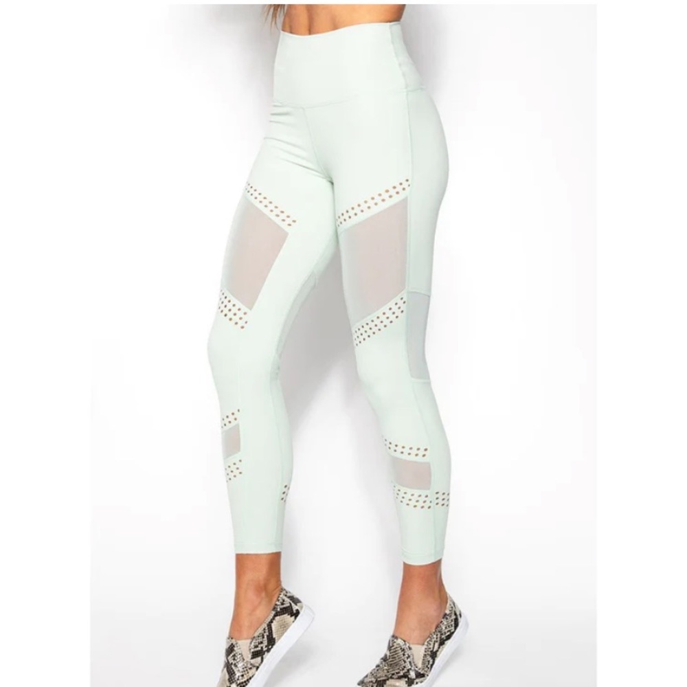 Mint mesh cosmo leggings